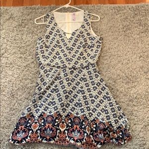 Fit and flare patterned dress